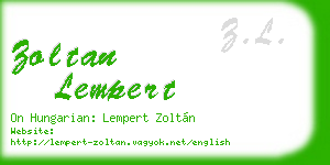 zoltan lempert business card